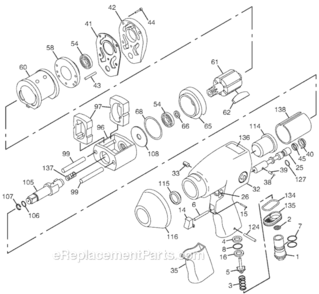 Page A Diagram and Parts List for CP749 T025193 Chicago Pneumatic Wrench